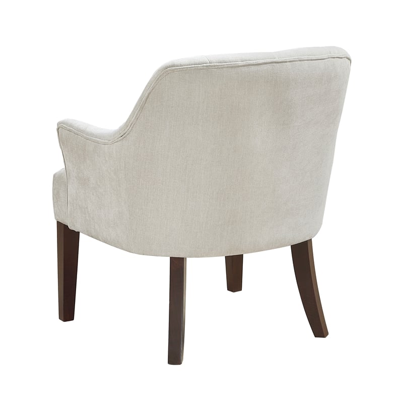 Pemberly Row Contemporary Textured Fabric Accent Chair in Oyster