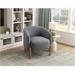 Pemberly Row Contemporary Textured Accent Chair in Gray Finish