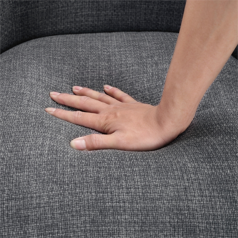 Pemberly Row Contemporary Textured Accent Chair in Gray Finish
