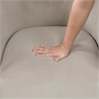 Pemberly Row Contemporary Velvet Swivel Chair in Taupe Finish