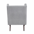 Pemberly Row Contemporary Chenille Accent Chair in Gray Finish