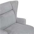 Pemberly Row Contemporary Chenille Accent Chair in Gray Finish