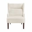 Pemberly Row Contemporary Chenille Accent Chair in Beige Finish