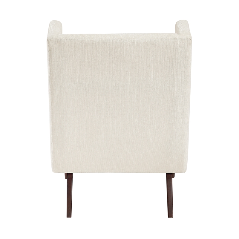 Pemberly Row Contemporary Chenille Accent Chair in Beige Finish