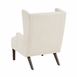 Pemberly Row Contemporary Chenille Accent Chair in Beige Finish