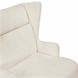 Pemberly Row Contemporary Chenille Accent Chair in Beige Finish
