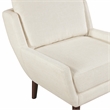 Pemberly Row Contemporary Chenille Accent Chair in Beige Finish