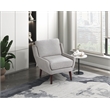 Pemberly Row Contemporary Chenille Accent Chair in Gray Finish