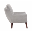 Pemberly Row Contemporary Chenille Accent Chair in Gray Finish