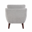 Pemberly Row Contemporary Chenille Accent Chair in Gray Finish