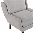 Pemberly Row Contemporary Chenille Accent Chair in Gray Finish