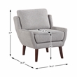 Pemberly Row Contemporary Chenille Accent Chair in Gray Finish