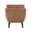 Pemberly Row Contemporary Chenille Accent Chair in Orange Finish