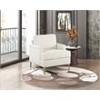 Pemberly Row Contemporary Chenille Accent Chair in Beige Finish