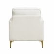 Pemberly Row Contemporary Chenille Accent Chair in Beige Finish