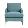 Pemberly Row Contemporary Chenille Accent Chair in Blue Finish