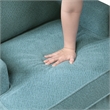Pemberly Row Contemporary Chenille Accent Chair in Blue Finish