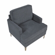 Pemberly Row Contemporary Chenille Accent Chair in Dark Gray