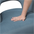 Pemberly Row Contemporary Velvet Accent Chair in Blue Finish