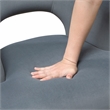 Pemberly Row Contemporary Velvet Accent Chair in Dark Gray Finish