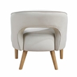 Pemberly Row Contemporary Velvet Accent Chair in Gray Finish