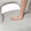Pemberly Row Contemporary Velvet Accent Chair in Gray Finish