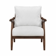 Pemberly Row Mid-Century Textured Fabric Accent Chair in Beige