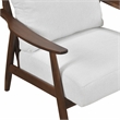 Pemberly Row Mid-Century Textured Fabric Accent Chair in Beige