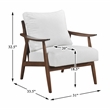 Pemberly Row Mid-Century Textured Fabric Accent Chair in Beige