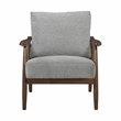 Pemberly Row Mid-Century Textured Accent Chair in Gray Finish