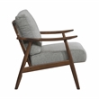 Pemberly Row Mid-Century Textured Accent Chair in Gray Finish