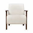 Pemberly Row Mid-Century Corduroy Accent Chair in Beige Finish
