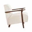 Pemberly Row Mid-Century Corduroy Accent Chair in Beige Finish