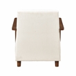 Pemberly Row Mid-Century Corduroy Accent Chair in Beige Finish