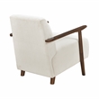 Pemberly Row Mid-Century Corduroy Accent Chair in Beige Finish