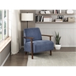 Pemberly Row Mid-Century Corduroy Accent Chair in Blue Finish