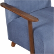 Pemberly Row Mid-Century Corduroy Accent Chair in Blue Finish