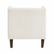 Pemberly Row Contemporary Corduroy Accent Chair in Beige Finish