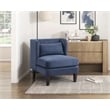 Pemberly Row Contemporary Corduroy Accent Chair in Blue Finish