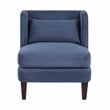 Pemberly Row Contemporary Corduroy Accent Chair in Blue Finish