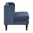 Pemberly Row Contemporary Corduroy Accent Chair in Blue Finish