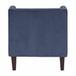 Pemberly Row Contemporary Corduroy Accent Chair in Blue Finish