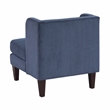 Pemberly Row Contemporary Corduroy Accent Chair in Blue Finish
