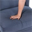 Pemberly Row Contemporary Corduroy Accent Chair in Blue Finish