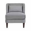 Pemberly Row Contemporary Corduroy Accent Chair in Dark Gray