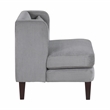 Pemberly Row Contemporary Corduroy Accent Chair in Dark Gray