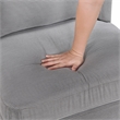 Pemberly Row Contemporary Corduroy Accent Chair in Dark Gray