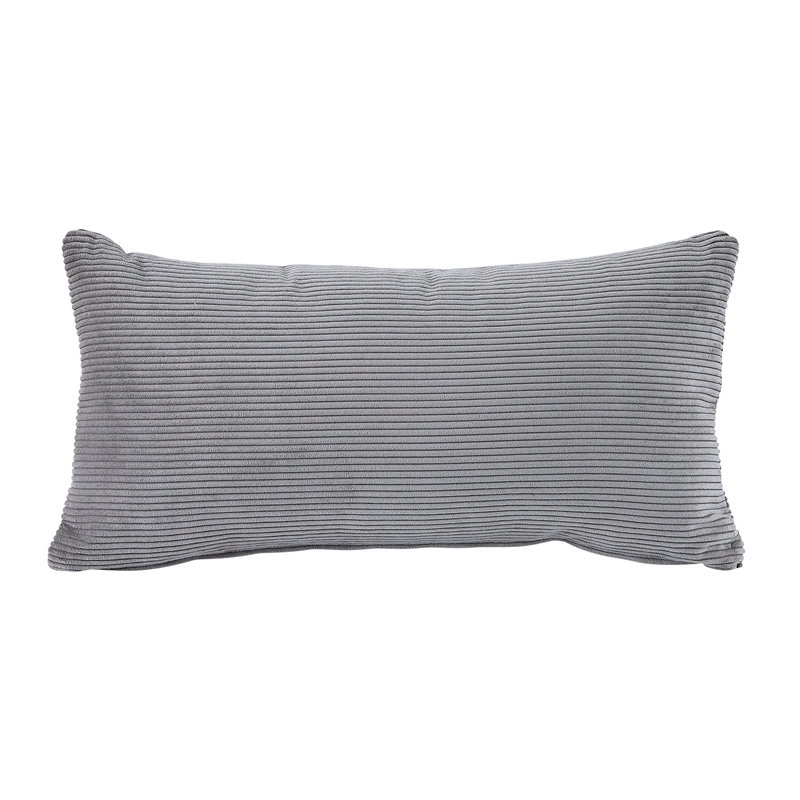 Pemberly Row Contemporary Corduroy Accent Chair in Dark Gray