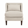 Pemberly Row Contemporary Corduroy Accent Chair in Taupe Finish