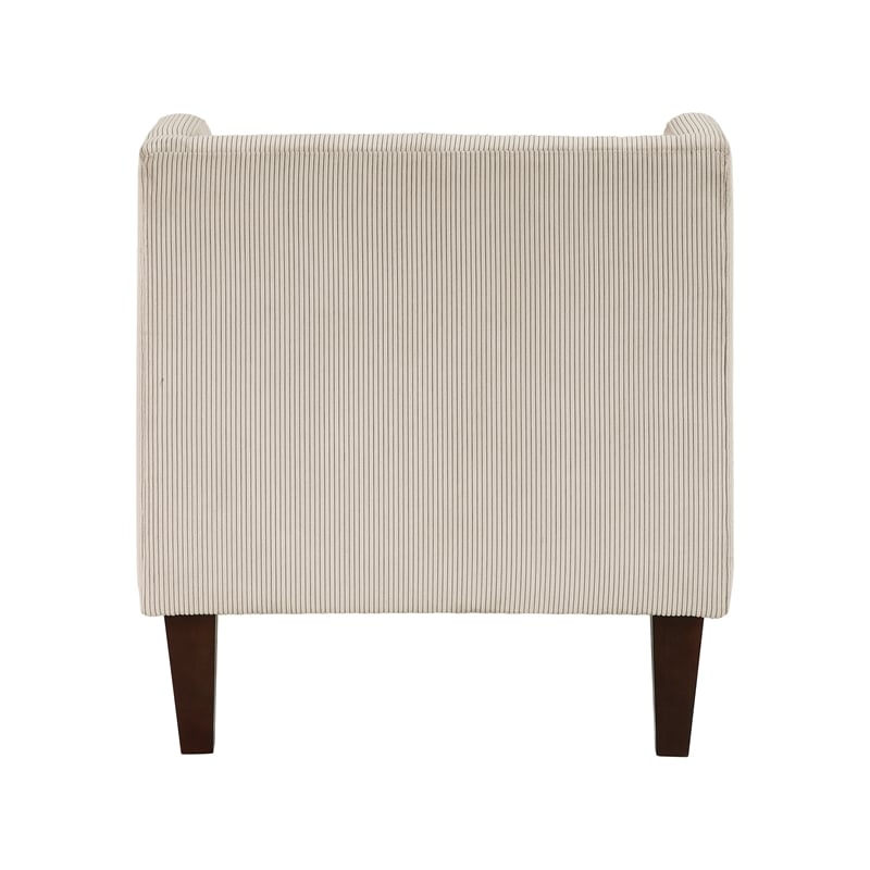 Pemberly Row Contemporary Corduroy Accent Chair in Taupe Finish